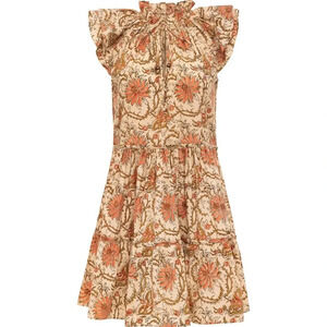 Anna Cate ruffles Aimee Mini Dress tie front Coral Floral autumn tuckernuck tier